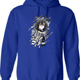 Cool Obanai Hoodie - Retro Graphic Pullover Hoodie for Men & Women - Blue