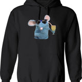 Cool Tutter The Mouse Graphic Pullover Hoodie - Black