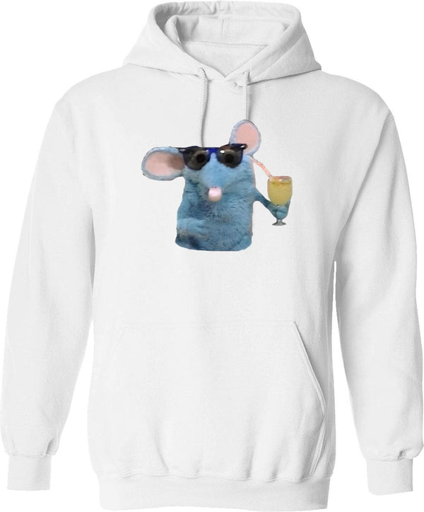 Cool Tutter The Mouse Graphic Pullover Hoodie - White