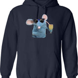 Cool Tutter The Mouse Graphic Pullover Hoodie - Navy