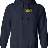 Cool Twisted Teas and Double DS Front and Back Front & Back 444444 Graphic Pullover Hoodie - Navy