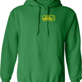 Cool Twisted Teas and Double DS Front and Back Front & Back 444444 Graphic Pullover Hoodie - Green