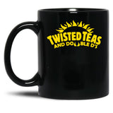 Cool Twisted Teas y Double DS Front and Back Front & Back Camiseta Negra Black Coffee Mug, Gift Coffee Mug