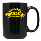 Cool Twisted Teas y Double DS Front and Back Front & Back Camiseta Negra Black Coffee Mug, Gift Coffee Mug