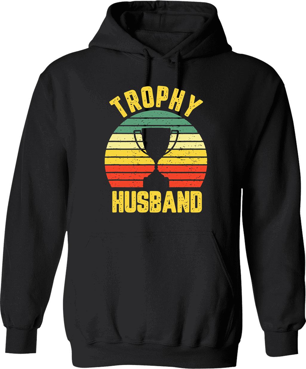 Cool Vintage Trophy Husband Birthday Shirt Groom Gift From Wife Bride Hoodie - Black