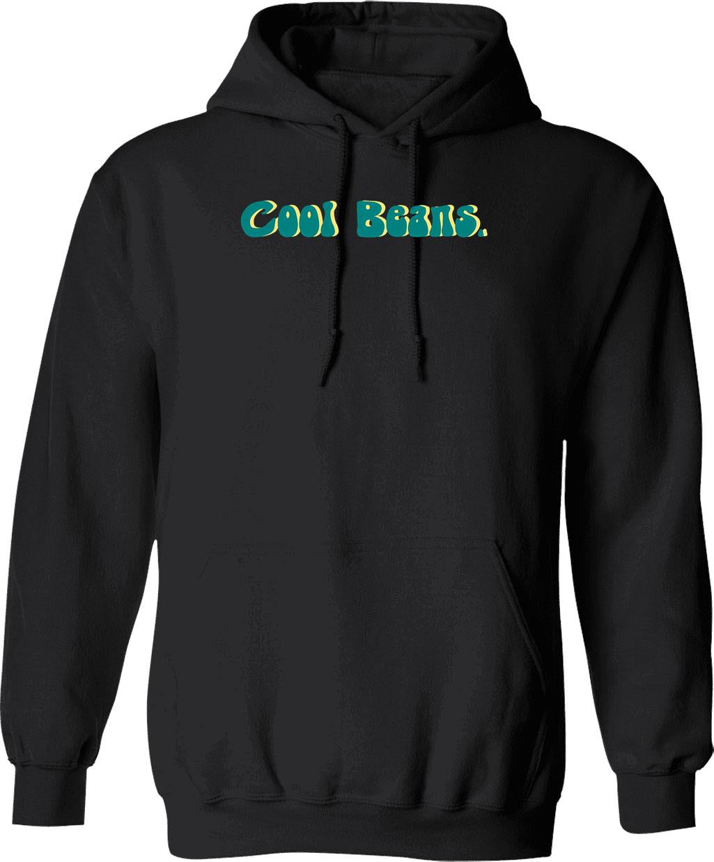 Coolbeans Vintage Retro Design Hoodie - Retro Graphic Cosy Pullover - Black