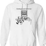 Copy Of Anything Not Saved Will Be Lost Black Retro Vintage Hoodie - White