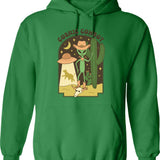 Cosmic Cowboy Hoodie - Retro Graphic Pullover Hoodie for Men & Women - Green