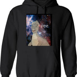 Cosmic Yee Hoodie - Retro Graphic Pullover Hoodie for Men & Women - Black