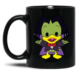 Count Duckula Chibi Black Coffee Mug, Gift Coffee Mug