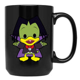 Count Duckula Chibi Black Coffee Mug, Gift Coffee Mug