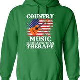 Country Music Guitar Usa Country Flag Hoodie - Green