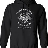 Couple More Days Construction We're Always Almost Done Funny Graphic Pullover Hoodie - Black