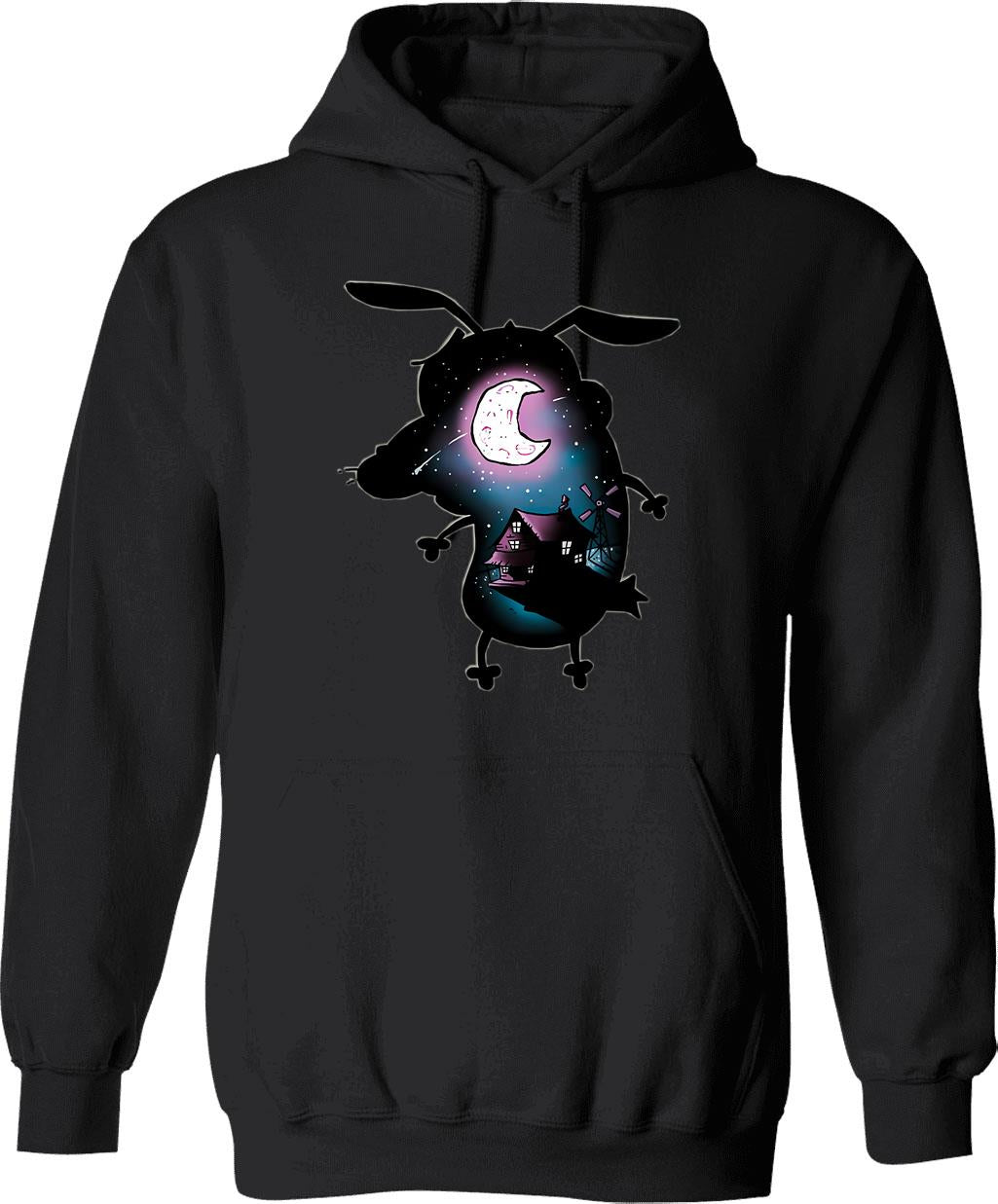 Courage The Cowardly Dog Dark Courage The Cowardly Dog Hoodie - Black