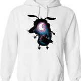 Courage The Cowardly Dog Dark Courage The Cowardly Dog Hoodie - White