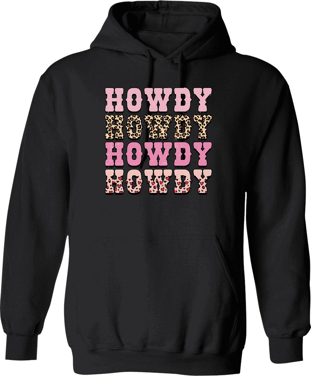 Cowgirl Valentine Howdyhowdy Howdyhowdy Western Texas Hoodie - Black
