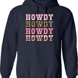 Cowgirl Valentine Howdyhowdy Howdyhowdy Western Texas Hoodie - Navy