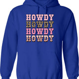 Cowgirl Valentine Howdyhowdy Howdyhowdy Western Texas Hoodie - Blue