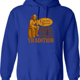 Cracker Barrel - Embrace Tradition Hoodie - Retro Graphic Pullover Hoodie for Men & Women - Blue