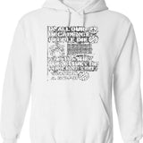 Crass Hoodie - Retro Graphic Pullover Hoodie for Men & Women - White