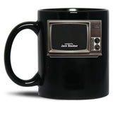Created by Jack Stauber Retro Tv Black Coffee Mug, Gift Coffee Mug