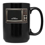 Created by Jack Stauber Retro Tv Black Coffee Mug, Gift Coffee Mug