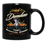Crocodile Dundee Outback Survival School Black Coffee Mug, Gift Coffee Mug - Black