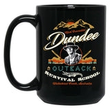 Crocodile Dundee Outback Survival School Black Coffee Mug, Gift Coffee Mug - Black
