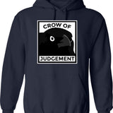 Crow Of Judgement Hoodie - Retro Graphic Pullover Hoodie for Men & Women - Navy