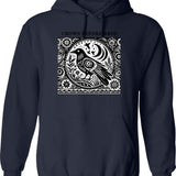 Crows Before Bros Hoodie - Retro Graphic Pullover Hoodie for Men & Women - Navy