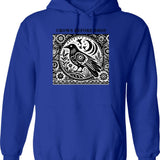 Crows Before Bros Hoodie - Retro Graphic Pullover Hoodie for Men & Women - Blue