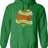 Crying Is A Free Action Hoodie - Retro Graphic Pullover Hoodie for Men & Women - Green
