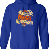 Crying Is A Free Action Hoodie - Retro Graphic Pullover Hoodie for Men & Women - Blue