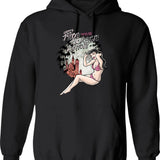 Crypt's Moon Screen Lotion Hoodie - Retro Graphic Pullover Hoodie for Men & Women - Black