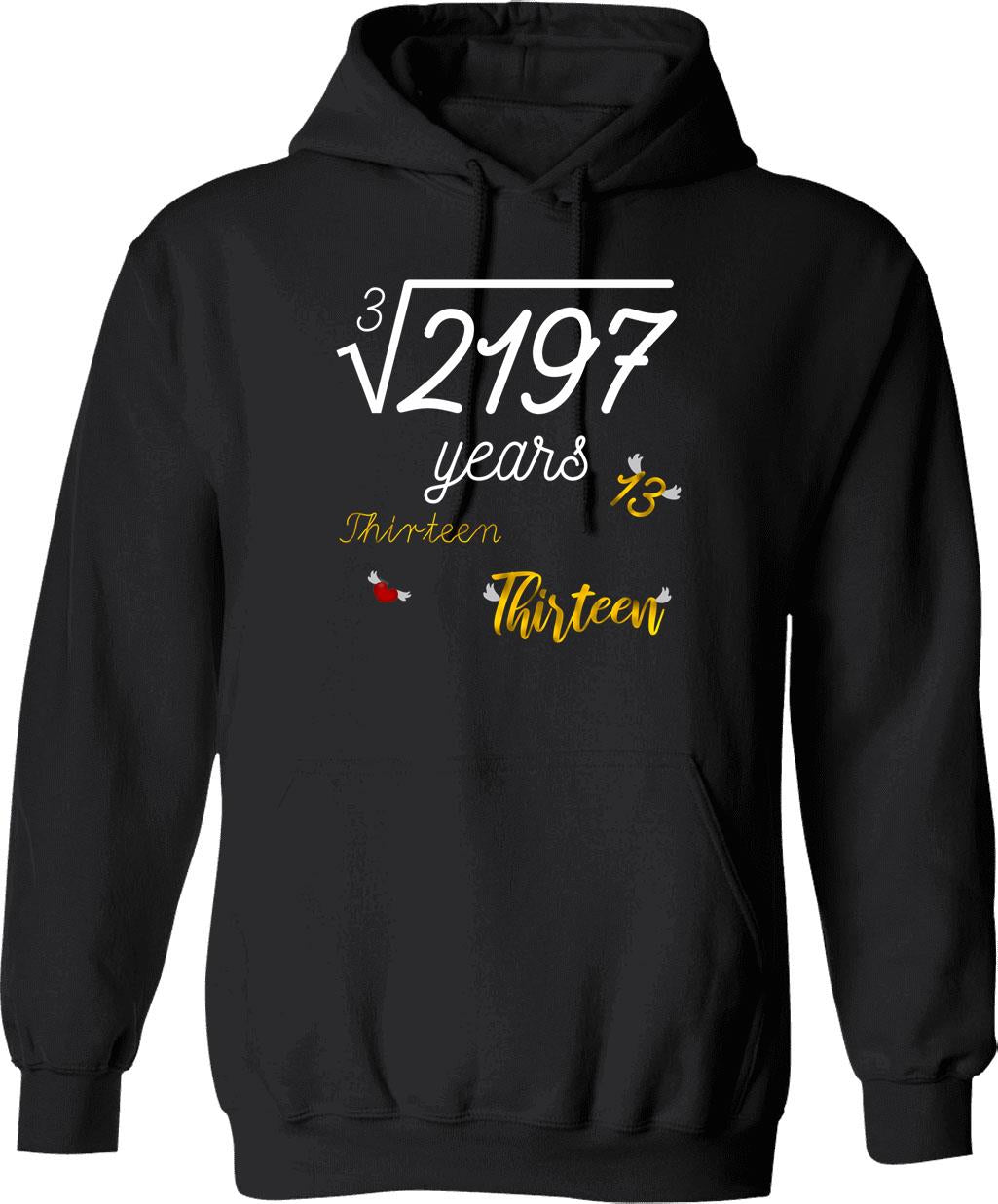 Cube Root Of 2197 - Thirteen - Funny 13 Years Old 13th Birthday Gift - Black