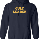 Cult Leader Hoodie - Retro Graphic Pullover Hoodie for Men & Women - Navy