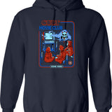 Cult Movie Club Hoodie - Retro Graphic Pullover Hoodie for Men & Women - Navy