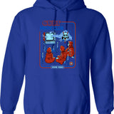 Cult Movie Club Hoodie - Retro Graphic Pullover Hoodie for Men & Women - Blue