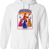 Cult Music Sing-along Hoodie - Retro Graphic Pullover Hoodie for Men & Women - White