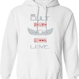 Cult Hoodie - Retro Graphic Pullover Hoodie for Men & Women - White