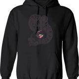Cupcake Hoodie - Retro Graphic Pullover Hoodie for Men & Women - Black