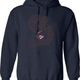 Cupcake Hoodie - Retro Graphic Pullover Hoodie for Men & Women - Navy