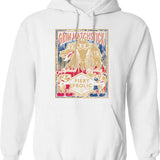 Cuphead Grim Matchstick Fiery Frolic Hoodie - Retro Graphic Pullover Hoodie for Men & Women - White