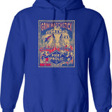Cuphead Grim Matchstick Fiery Frolic Hoodie - Retro Graphic Pullover Hoodie for Men & Women - Blue