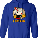 Cuphead Hoodie - Retro Graphic Pullover Hoodie for Men & Women - Blue