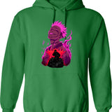 Cursed King Of Curses Hoodie - Retro Graphic Pullover Hoodie for Men & Women - Green