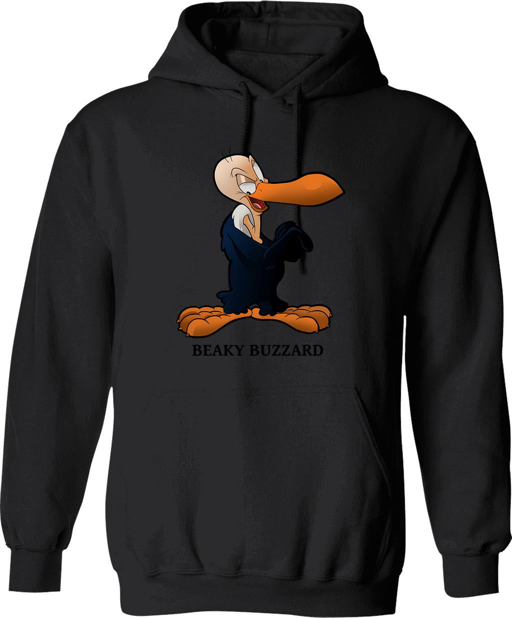 Cute Beaky Hoodie - Retro Graphic Pullover Hoodie for Men & Women - Black