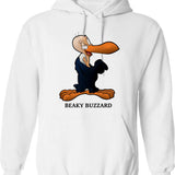 Cute Beaky Hoodie - Retro Graphic Pullover Hoodie for Men & Women - White