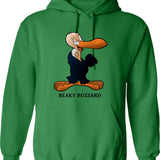 Cute Beaky Hoodie - Retro Graphic Pullover Hoodie for Men & Women - Green
