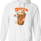 Cute Cold Brew Coffee Hoodie - Retro Graphic Pullover Hoodie for Men & Women - White